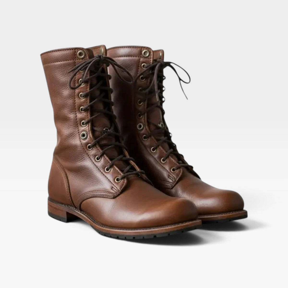 Women's Leather Lace-Up Combat Boots