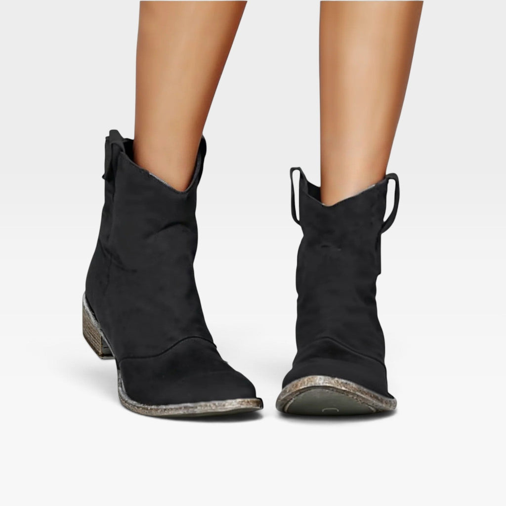 Women's Suede Western Ankle Boots