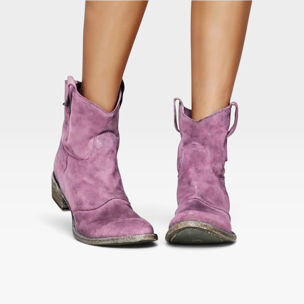 Women's Suede Western Ankle Boots