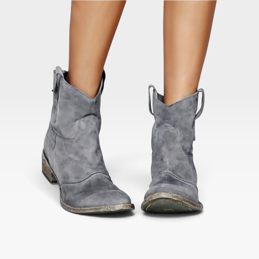 Women's Suede Western Ankle Boots