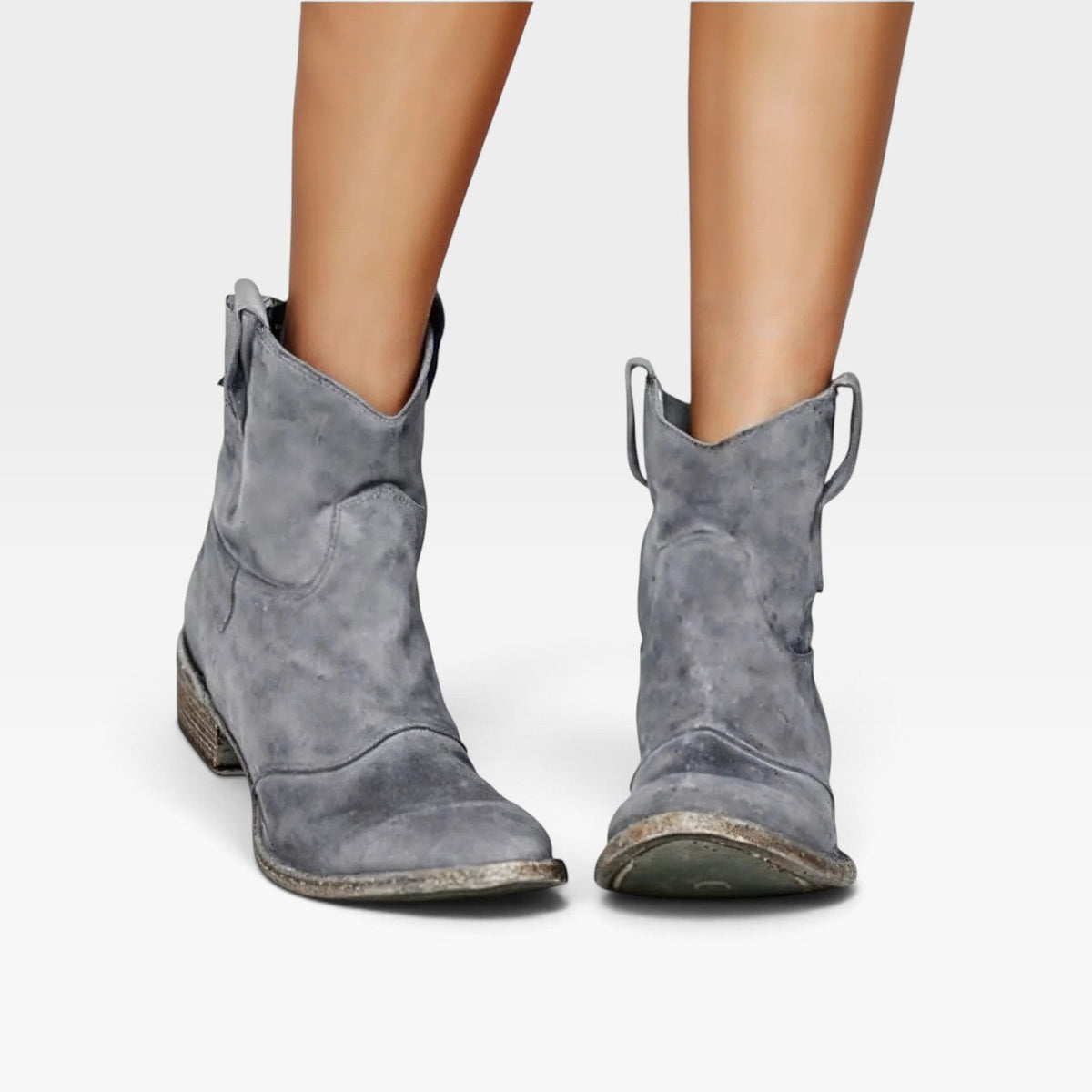 Women's Suede Western Ankle Boots
