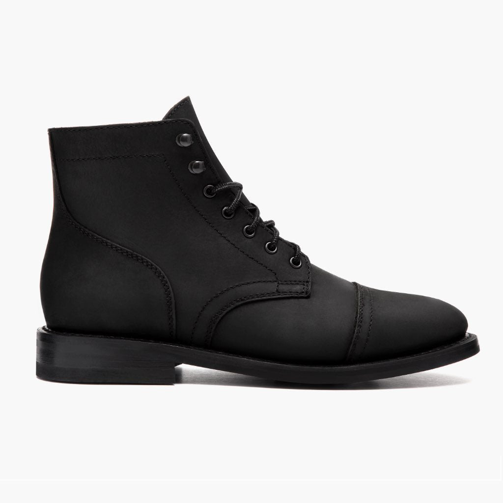 Men's Leather Cap Toe Boots