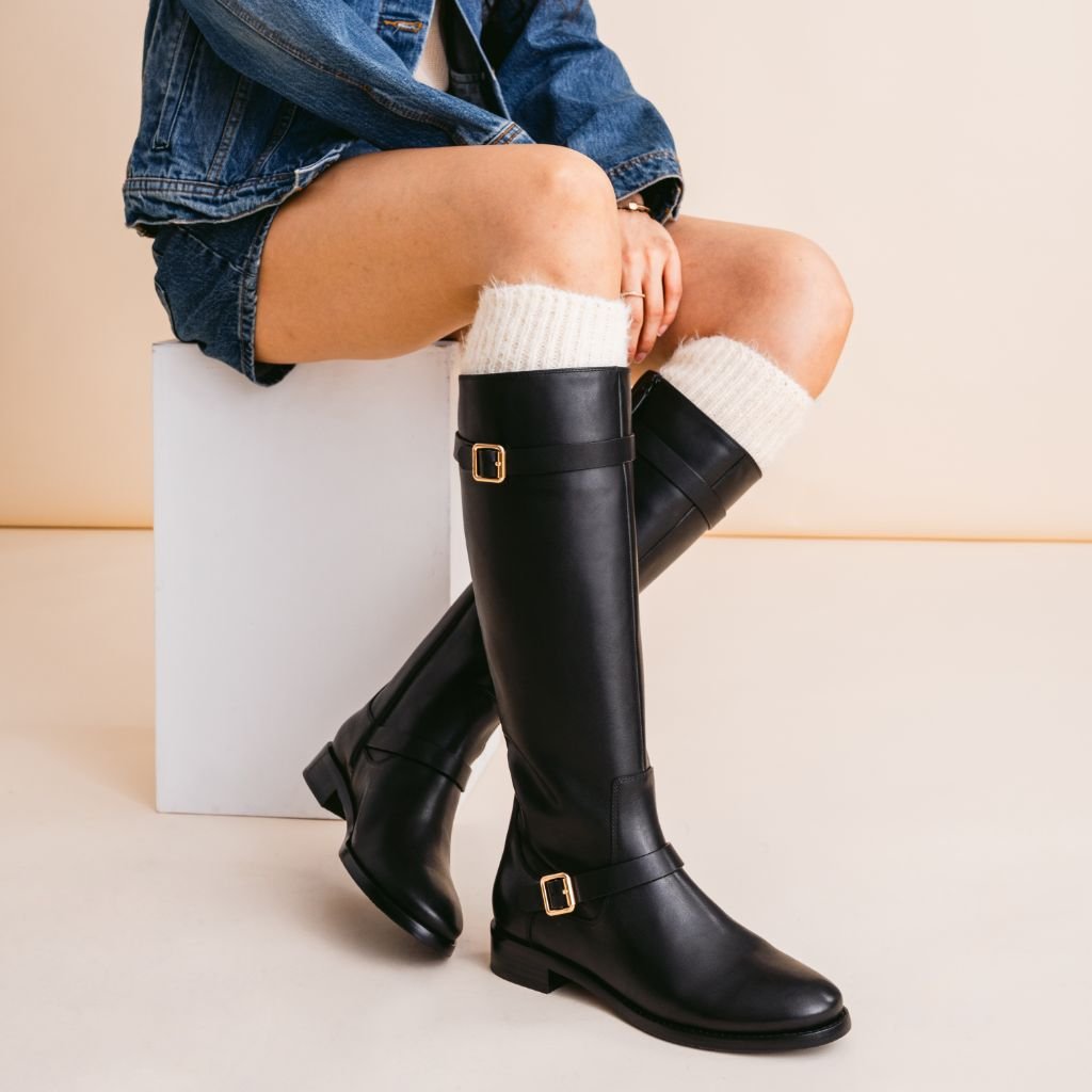 Women's Wide Calf Knee High Leather Boots
