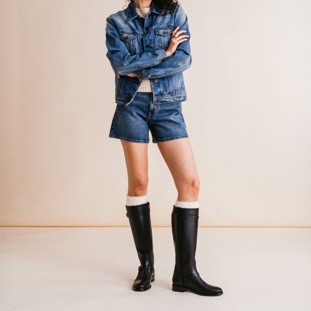 Women's Wide Calf Knee High Leather Boots