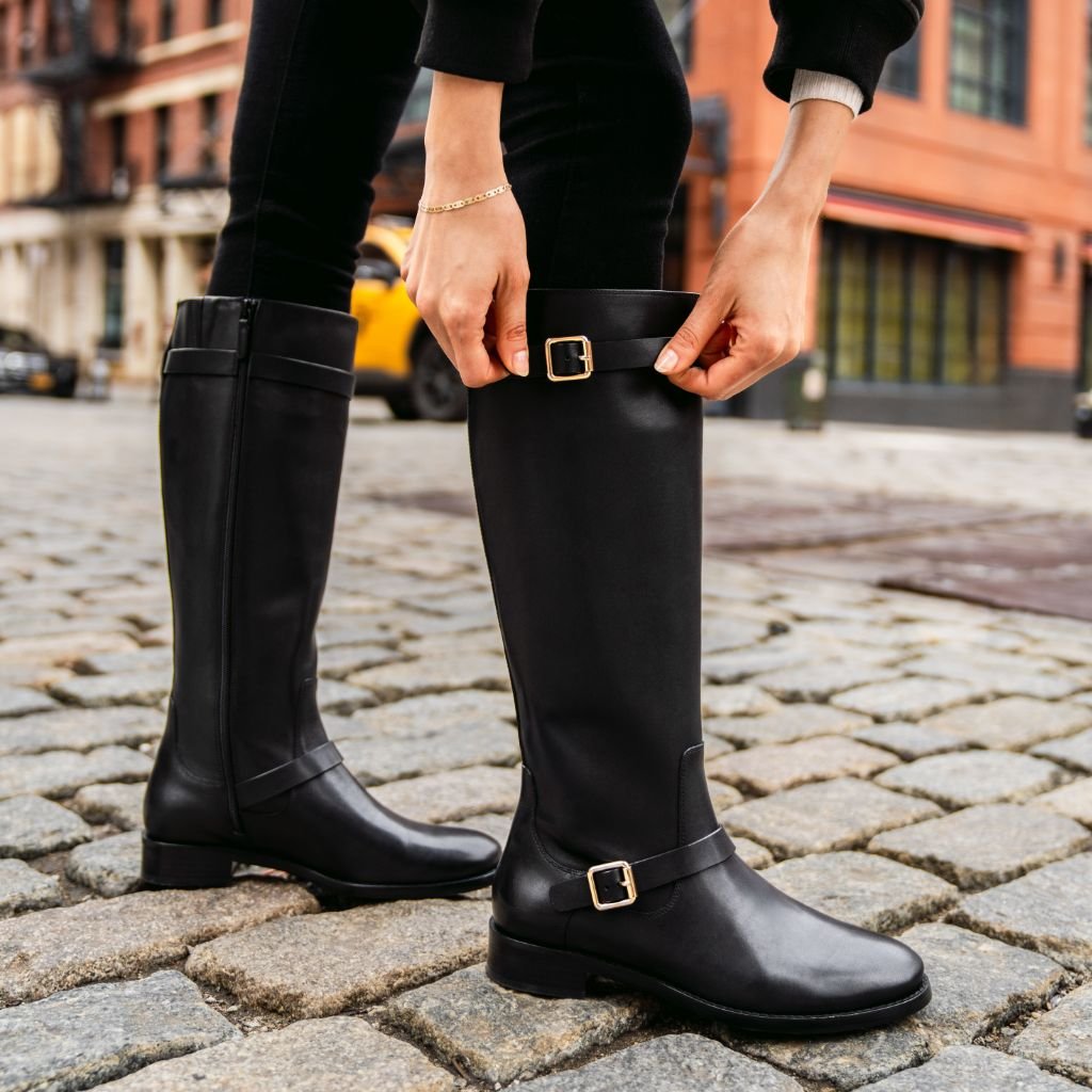 Women's Wide Calf Knee High Leather Boots