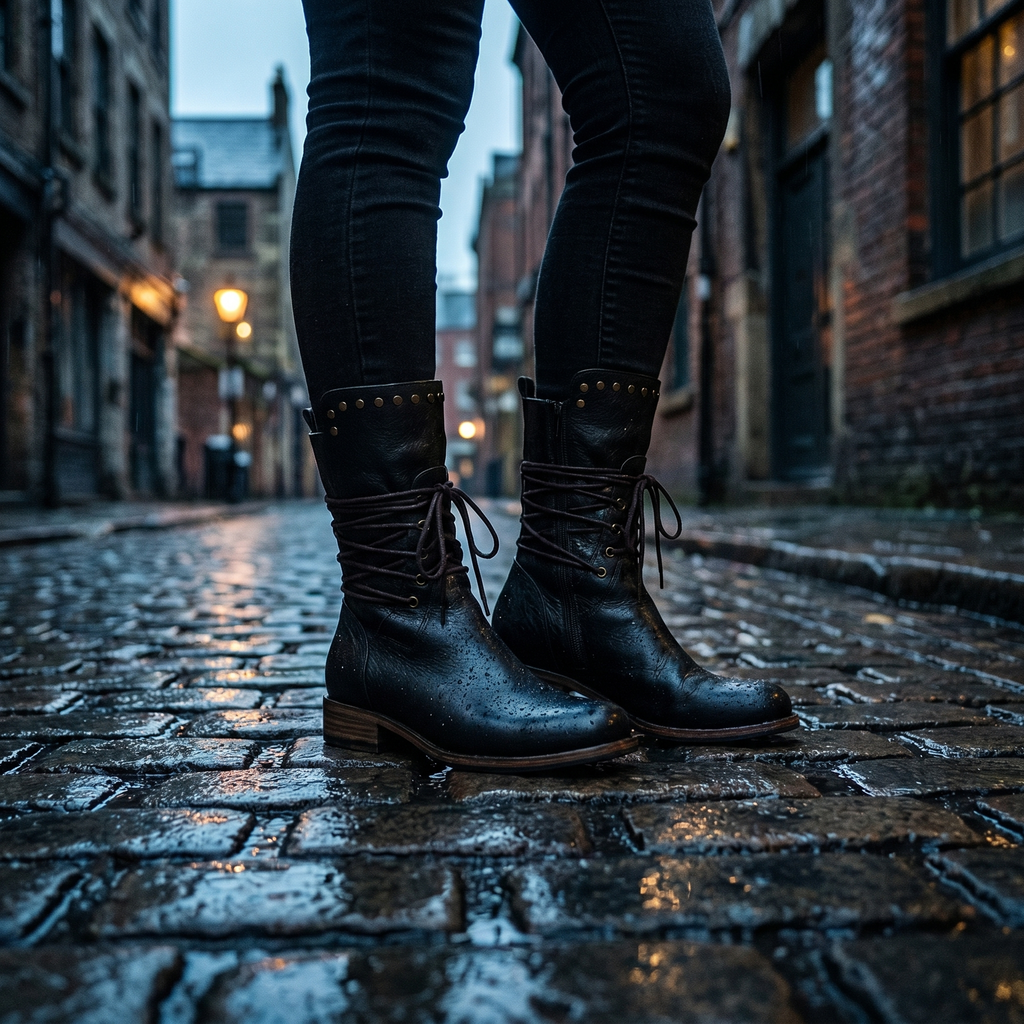 Women's Leather Calf Lace-Up Boots