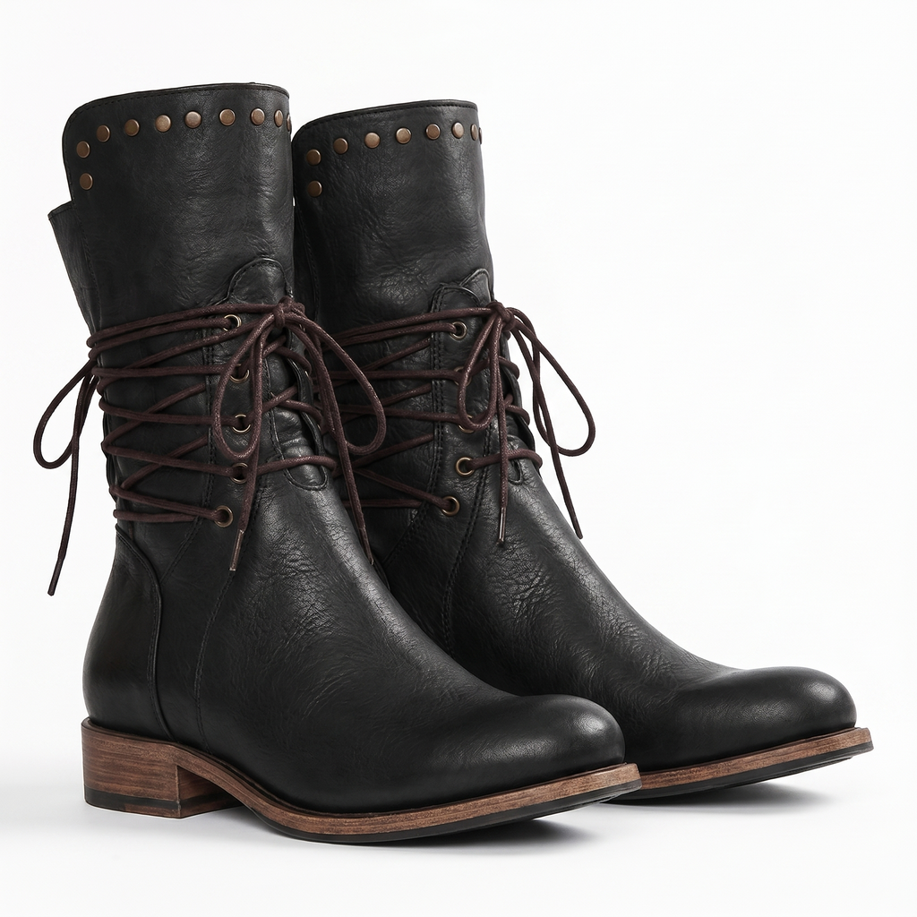 Women's Leather Calf Lace-Up Boots