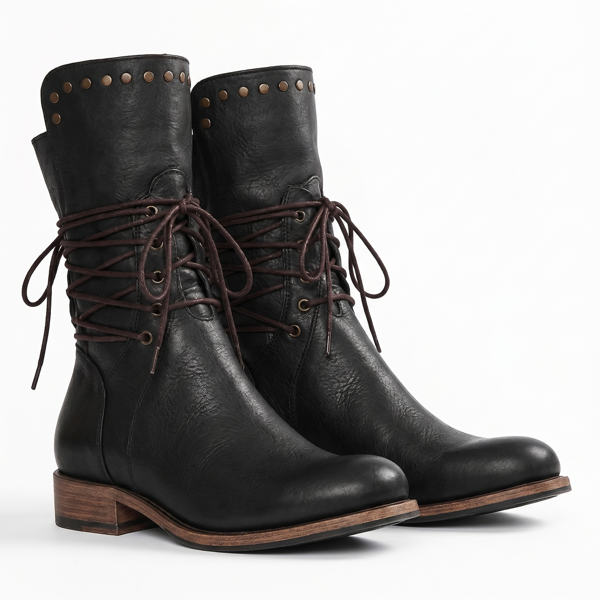 Women's Leather Calf Lace-Up Boots