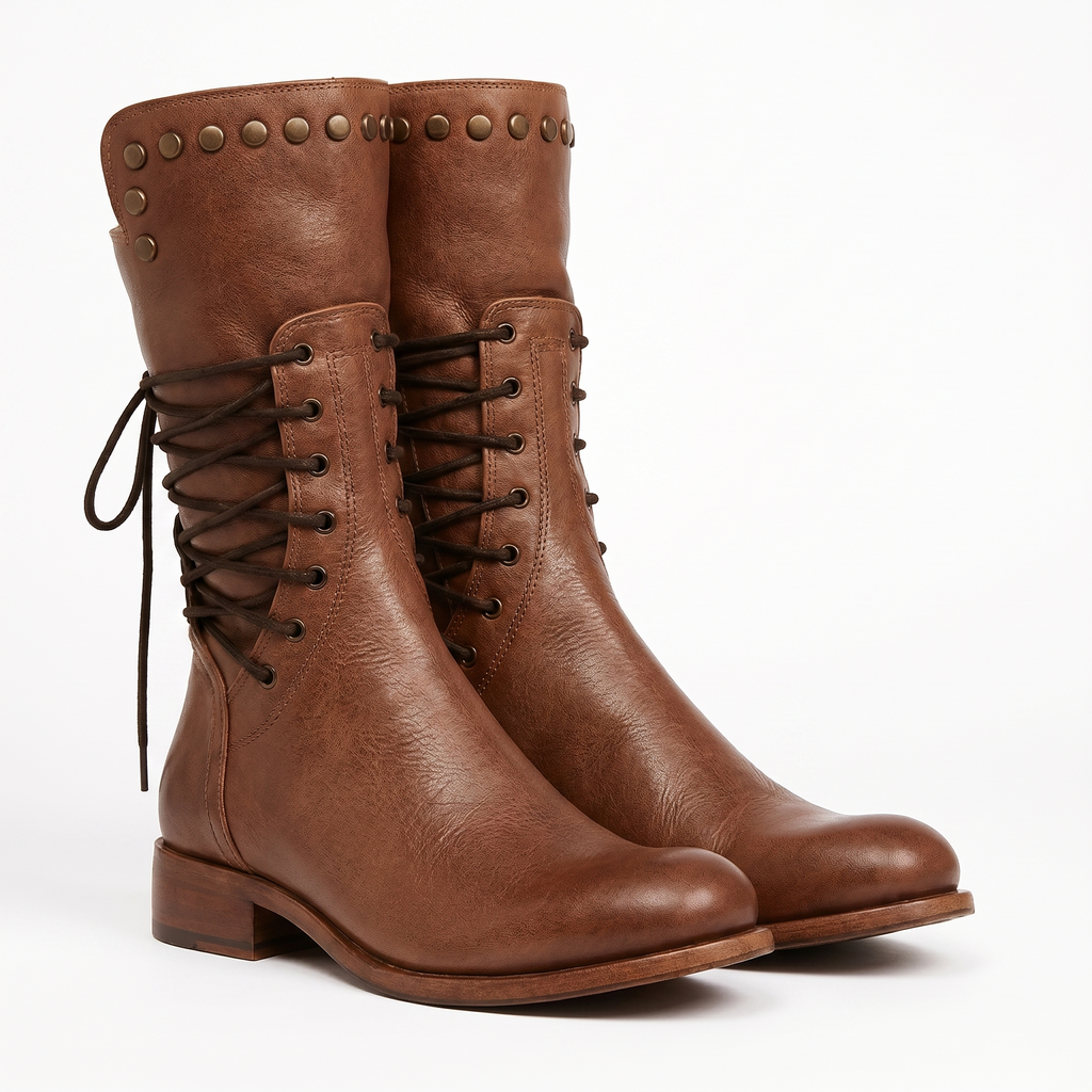 Women's Leather Calf Lace-Up Boots