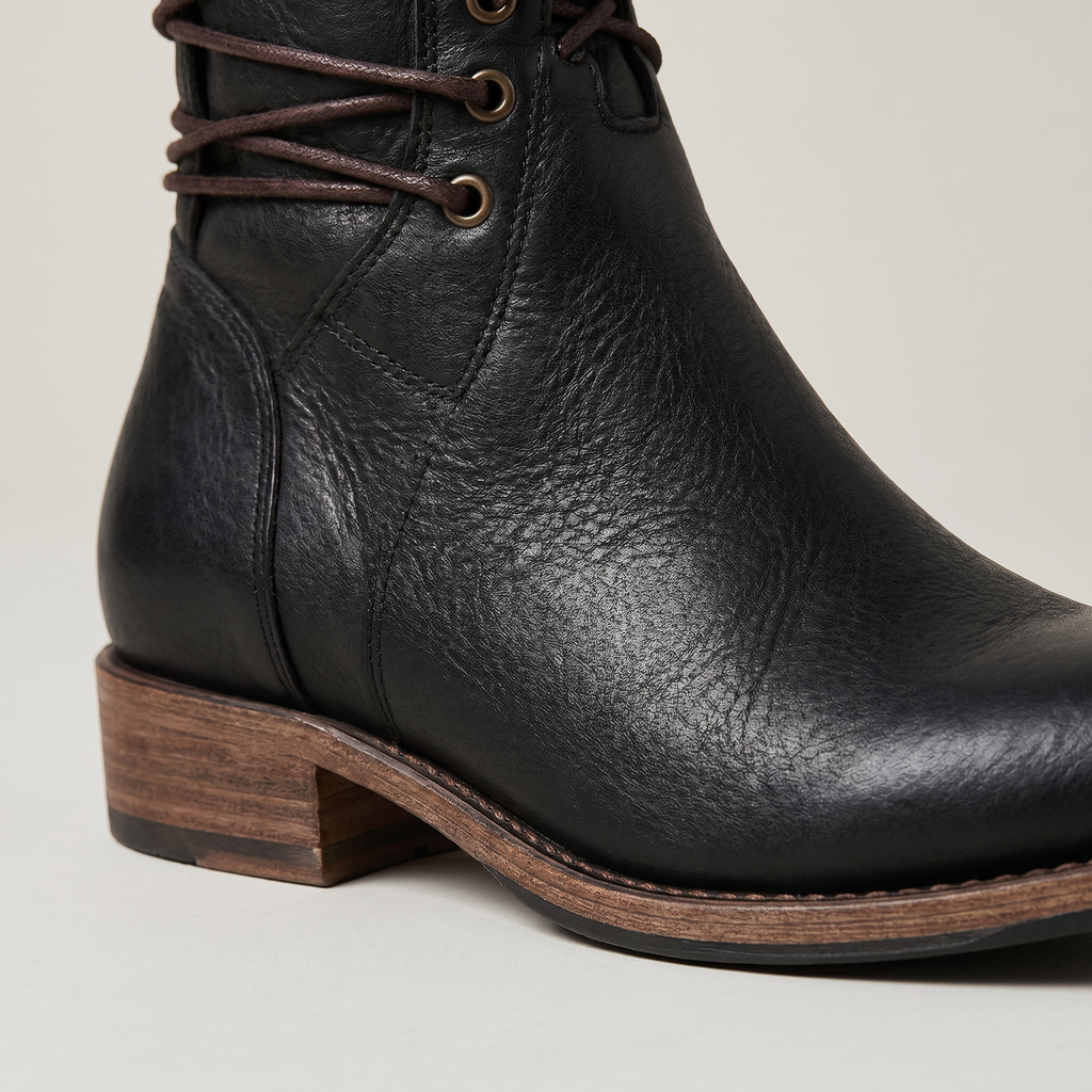 Women's Leather Calf Lace-Up Boots