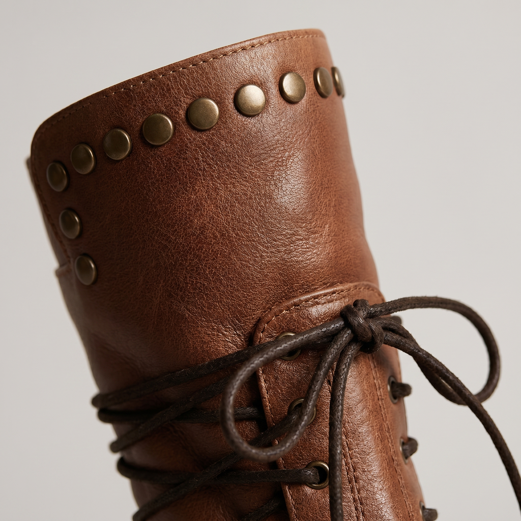 Women's Leather Calf Lace-Up Boots