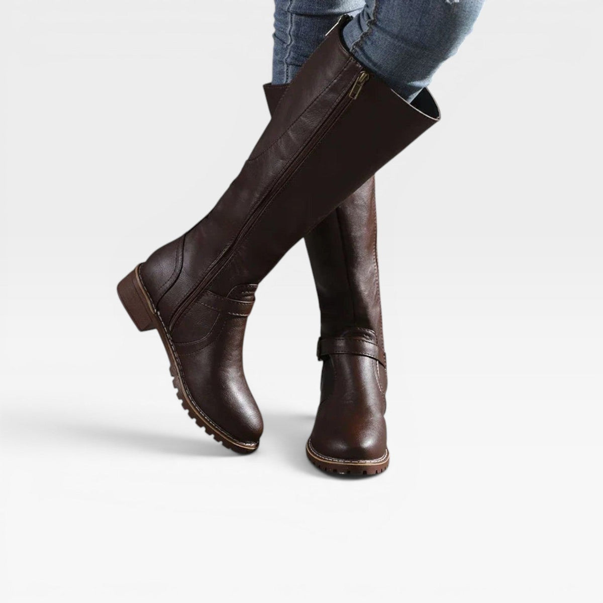 Women's Knee High Leather Riding Boots